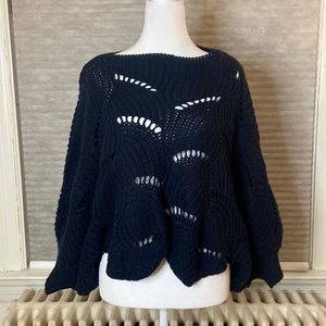Blue Cut Out Sweater